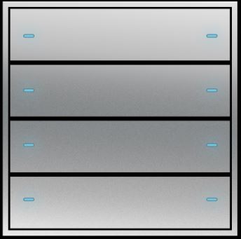 TIS-MER-8G-PB Mercury 8Gang push Button WHITE