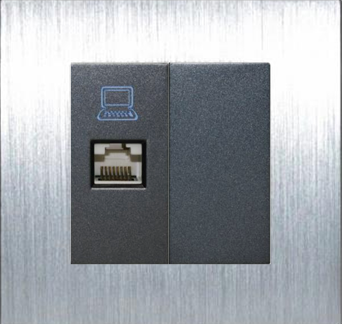 SOL Aluminum 1 Gang Ethernet and single Blank