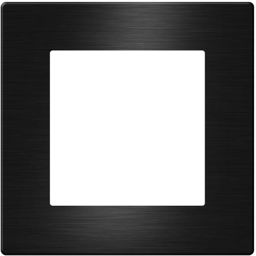 CLK-COV1-BLK Click Brushed Aluminum Cover 1 Frame   UK  Size, Black