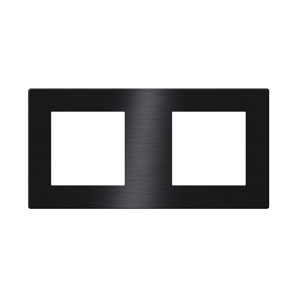 CLK-COV2-BLK Click Brushed Aluminum Cover 2 Frame   UK  Size, Black