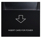 SOL-VRD-HTU-B 30A Insert card switch Black  Color UK Size