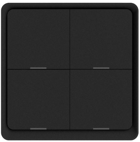 DIO-4G-SC-BEE Black Dion 4 gang wall scene Remote