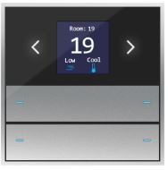 TIS-MER-AC4G-PB Mercury touch Thermostat with 4Gang push Button GRAY