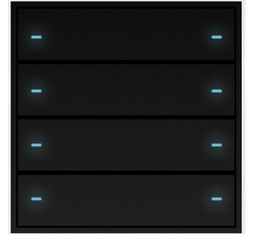 TIS-MER-8G-PB Mercury 8Gang push Button BLACK