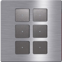 TIS-CLK-6B-1F-GRY Click 6 gang in Single Frame