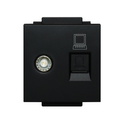 CLK-DAT-TV-BLK TV and Data Socket Black