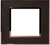 SOL-COV1-LTR-B Brown  Leather Cover 1 Gang  UK  Size