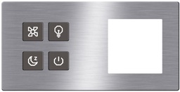 TIS-CLK-4B-2F-GRY Click Push Button TIS-BUS Series 4 gang in Double Frame available in Metal GRAY