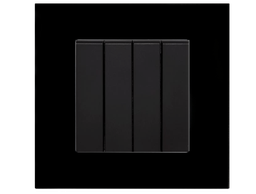 SOL-SWT-4G-B 4 Gang 2 Way Switch Black Color UK Size