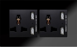 SOL-PLG-USB-B& SOL-COV2-GLS-B SOL Universal switched socket with 2 USB Charger